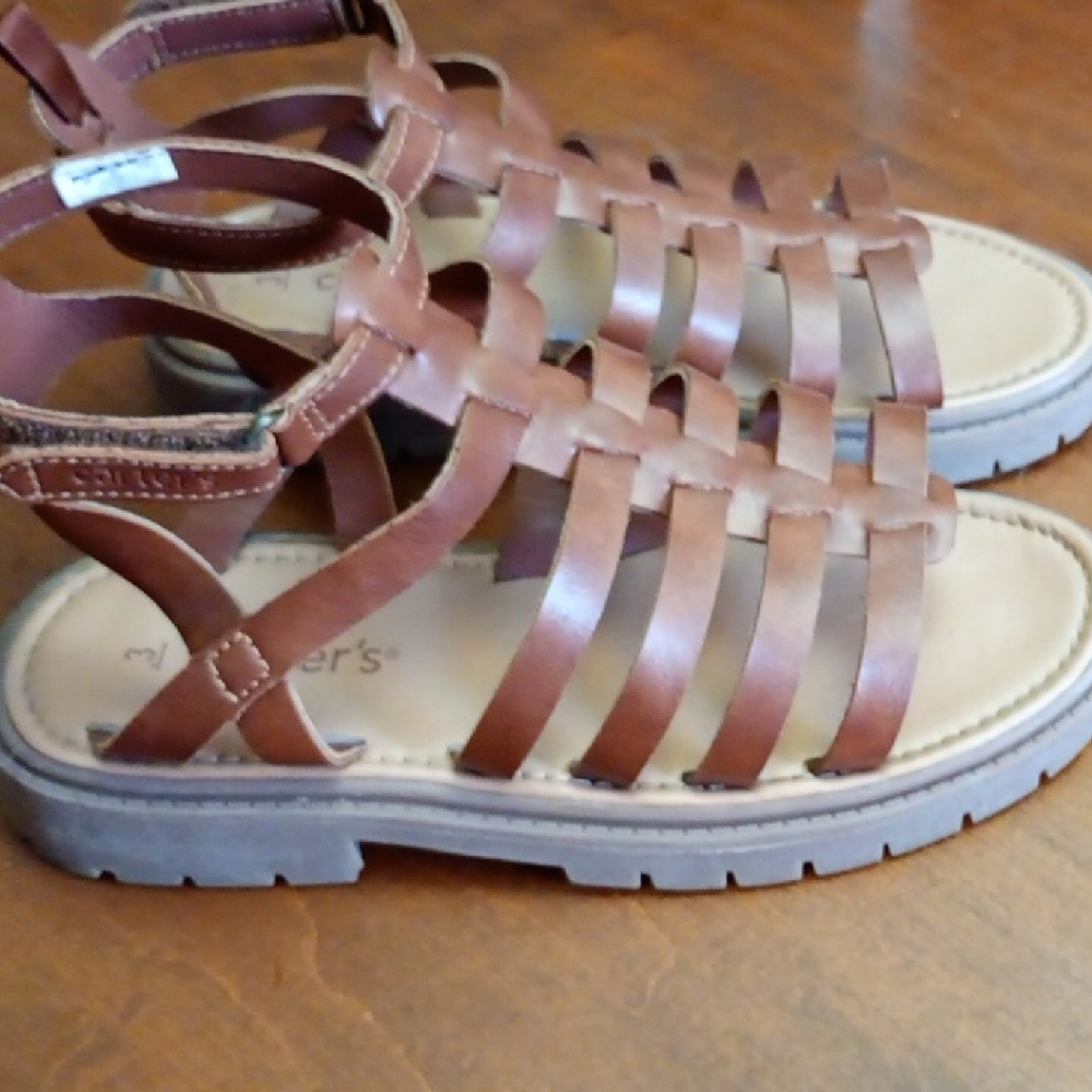 Carter's Tan Leather Strappy Sandals